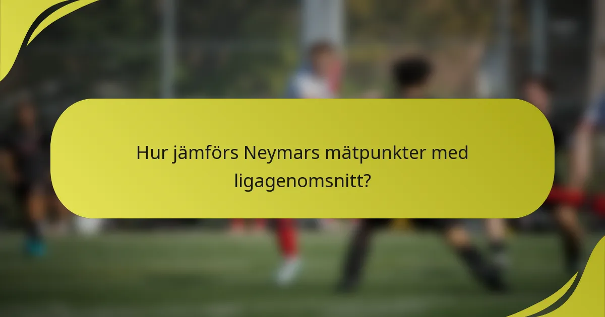 Hur jämförs Neymars mätpunkter med ligagenomsnitt?