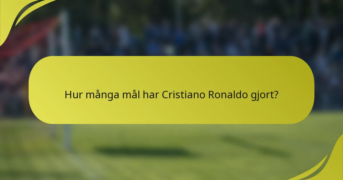 Hur många mål har Cristiano Ronaldo gjort?